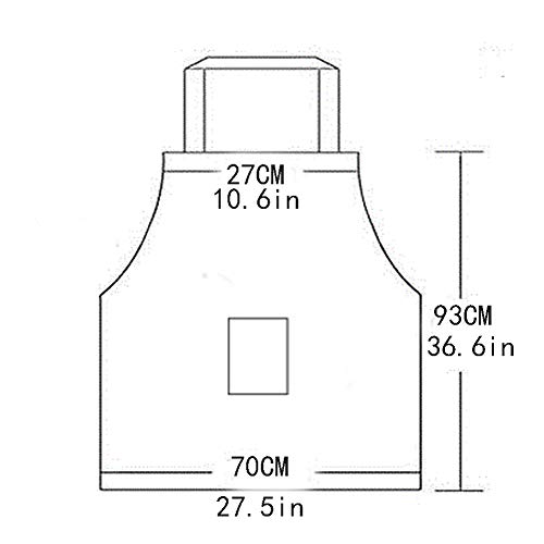 SONGDA Paquete de 2 Alargar Babero Delantal - Delantal Unisex Granel Máquina Lavable para una Cocina Crafting Barbacoa de Dibujo al Aire Libre (Negro)