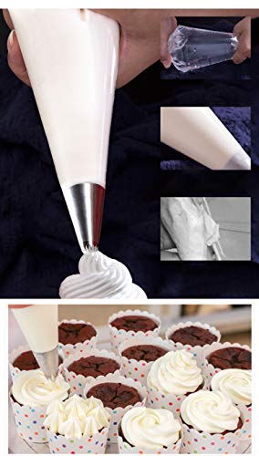 Songlela Manga Pastelera Desechable, 50 Piezas 12'' Mangas Pasteleras para Decoración, Formación de Hielo Bolsas de Repostería para Postre Decoraciones Cupcakes, Pastel, Macarrón et Galletas #10