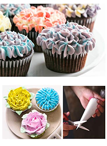 Songlela Manga Pastelera Desechable, 50 Piezas 12'' Mangas Pasteleras para Decoración, Formación de Hielo Bolsas de Repostería para Postre Decoraciones Cupcakes, Pastel, Macarrón et Galletas #10