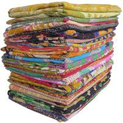 Sophia Art 5 Unidades de Indian Tribal Kantha Colcha Vintage algodón Cubierta de Cama al por Mayor balnket