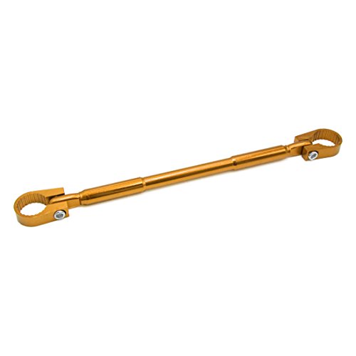 sourcing map 7/8" Manillar Moto 348mm Barra de Refuerzo Palanca de Equilibrio Aluminio Tono Oro