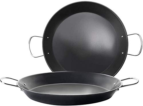 Space Home - Paellera de Inducción en Acero al Carbono - Cazuela para Paellas - Revestimiento Antiadherente - Apto para Todo Tipo de Fuegos - Inducción - Ø 32 cm