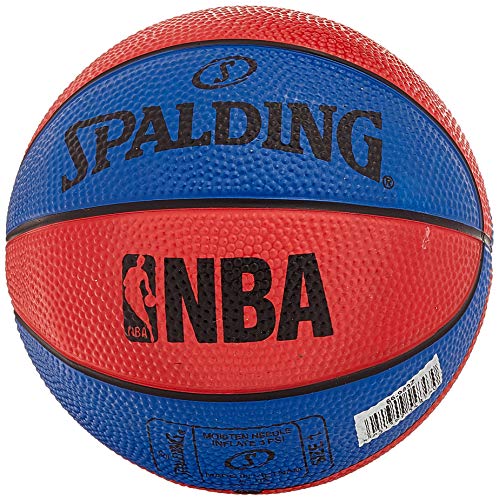 Spalding NBA Sz.1 (66-993Z) Minibalones de Baloncesto, niños, Azul/Rojo, 1