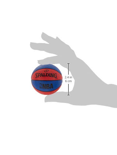 Spalding NBA Sz.1 (66-993Z) Minibalones de Baloncesto, niños, Azul/Rojo, 1