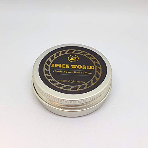 Spice World Azafrán Rojo Premium Grado I - Azafrán genuino rojo puro (2.00)