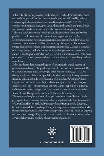 Spirit, Law, and the Church: Critiques of Rudolph Sohm