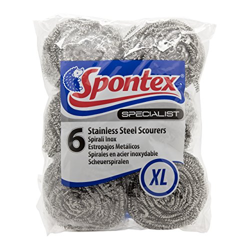 Spontex Estropajos de acero inoxidable, 6 unidades