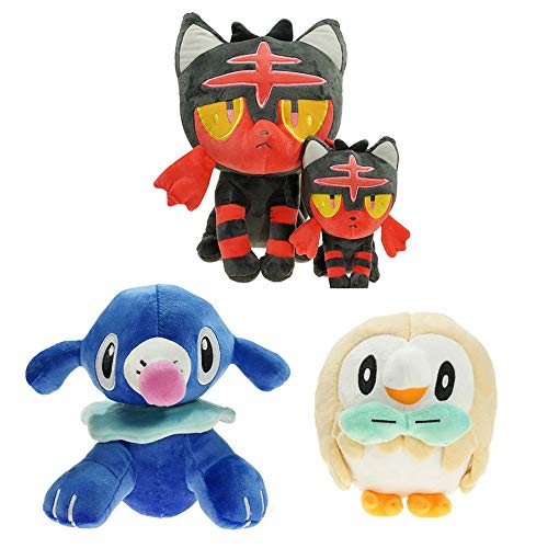 Spuik Felpa suave del juguete precioso Litten Pokemon Anime muñeca de la felpa gato del fuego muñeca estatuilla Bebés y Niños Peluche Decoración Juguetes de Colección del regalo de cumpleaños de Navid