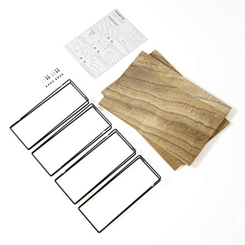 SRIWATANA estantes flotantes anchos, estantes de pared de madera rústica, juego de 2, estantes montados en la pared con gran capacidad para muchas habitaciones, color negro carbonizado