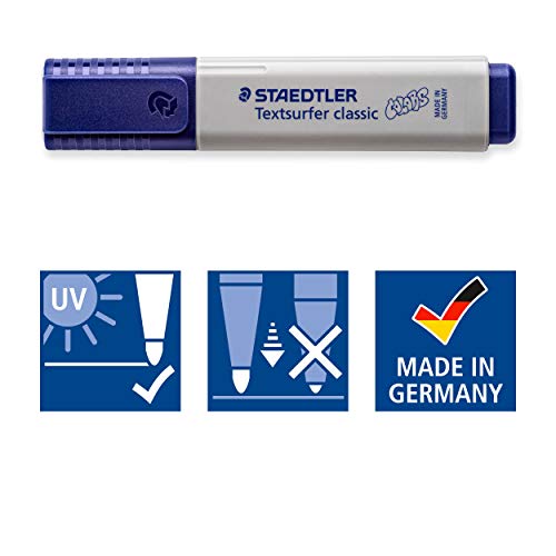 Staedtler 364 CWP10. Rotuladores fluorescentes Textsurfer Classic Pastel y Vintage. Estuche con 10 marcadores de colores variados