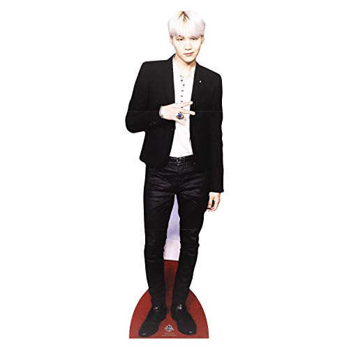 Star Cutouts Ltd CS747 - Cortes de escritorio sin cartón, diseño de Min Yoon-Gi (Suga) BTS Bangtan Boys Lifesize Standee, multicolor