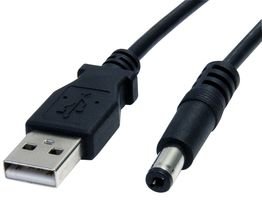 StarTech USB2TYPEM - Cable de alimentación por USB (91 cm, 5.5 mm, Tipo Barril)