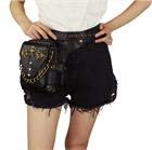Steampunk - Bolso de Piel para Mujer y Hombre, Estilo Vintage, Estilo Steampunk, Estilo gótico, Color Bronce Envejecido