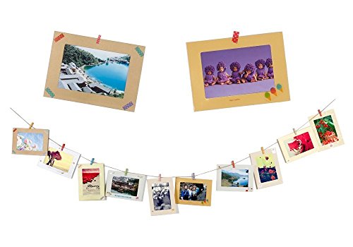 STONCEL - Set de marcos para fotos de papel con pegatinas y pinzas - Para fotos de 10 x 15 cm