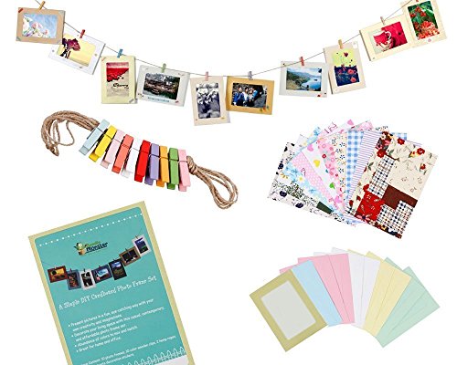 STONCEL - Set de marcos para fotos de papel con pegatinas y pinzas - Para fotos de 10 x 15 cm