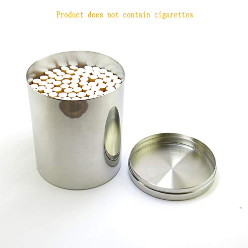 SU JIA Caja de Cigarrillos de Metal de Acero Inoxidable Gran Capacidad 50 90 Calidad Buena Capacidad Grande 304 Acero,M