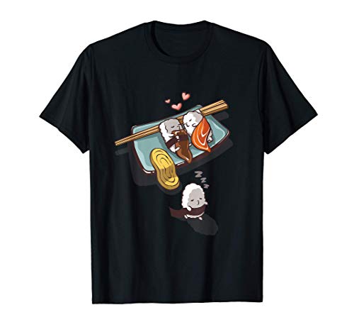 Sushi romántico abrazando mientras su pareja es sonámbula Camiseta