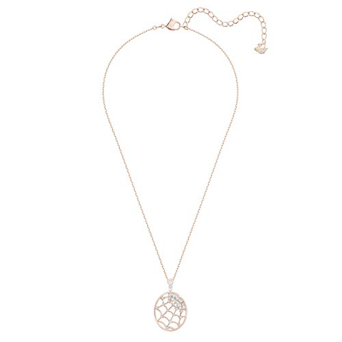 Swarovski Collar con Colgante de Mujer, Chapado En Oro, Blanco, 38 cm