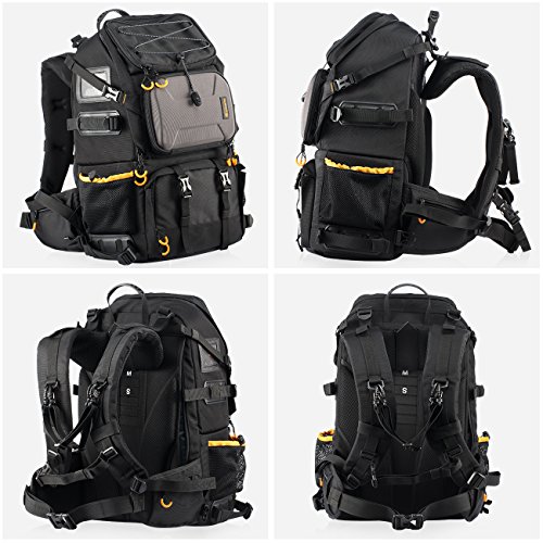 TARION Pro PB-01 Mochila Camara Grande Profesional Mochila Fotografia para Laptop Trípode Cámara Réflex Ordenador Impermeable Mochila Camara Senderismo