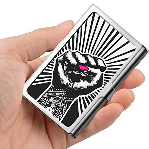 Tarjeta de visita profesional, caja de monedero de acero inoxidable Lucha con el titular de la tarjeta de identificación de tarjeta de crédito