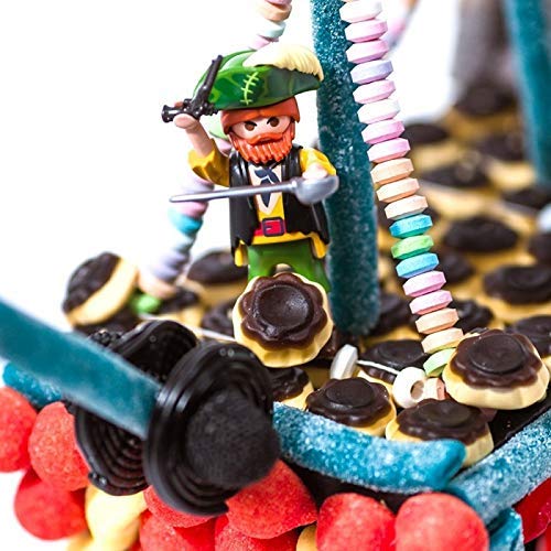 Tarta chuches Playmobil barco pirata
