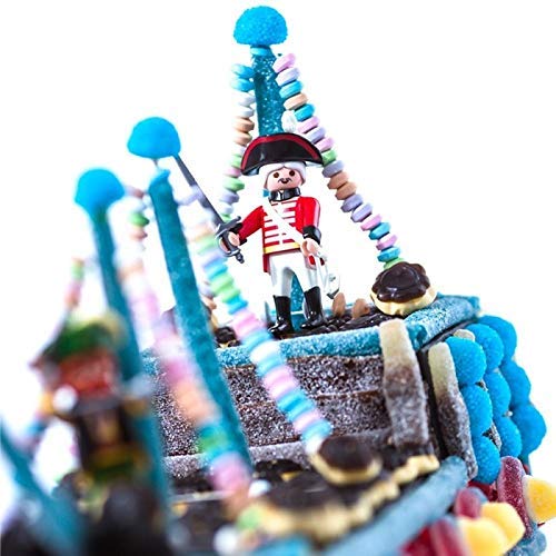 Tarta chuches Playmobil barco pirata