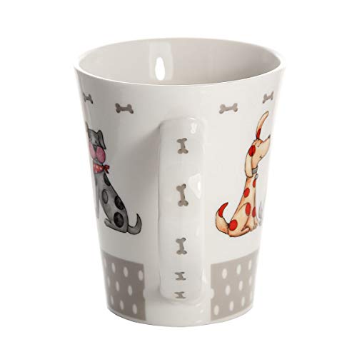 Taza de desayuno de cerámica porcelana para café té, originales grandes decorativas diseño de perro regalo para perros y amante de los animales Dog Design Mug Gift for Animal Lovers