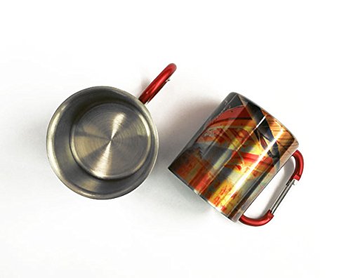 Taza Personalizada de Acero con mosquetón - mosquetón Color Rojo
