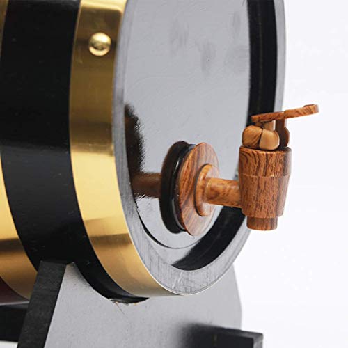 Tcbz Dispensador de Barril de Whisky, barriles de envejecimiento de Roble, decantador de Barril de Whisky casero para Vino, licores, Cerveza y Licor, 5 l, Color Retro