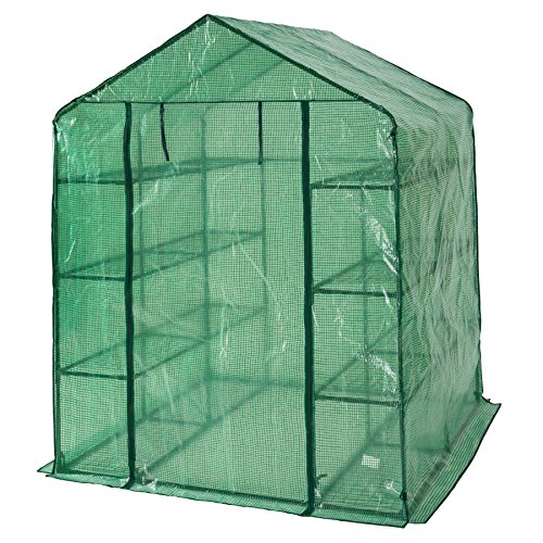 TecTake Invernadero de jardín vivero casero Plantas Cultivos - Varios Modelos - (143x143x195cm | No. 401860)