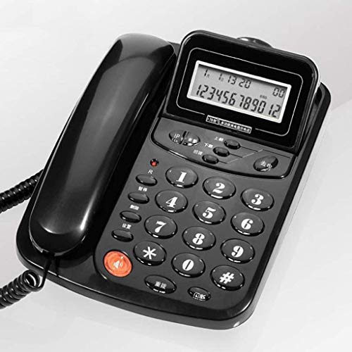Teléfono del escritorio del ornamento del teléfono de línea fija doméstica con cables de teléfono, fijo, sin batería, estilo de la oficina Sentado teléfono fijo, montado en la pared del contestador au