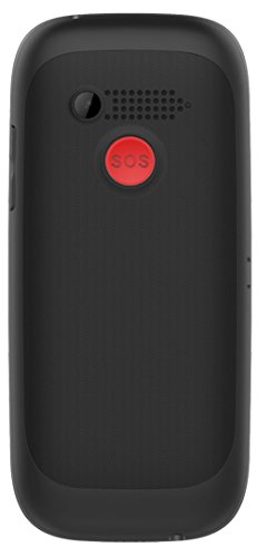 Teléfono Móvil Funker - C65 Negro Easy Plus- para Personas Mayores con botón SOS y Base cargadora. Cámara de Fotos y Agenda con Fotocontactos.