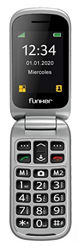 Teléfono Móvil Funker C85 Easy Comfort Negro con Tapa para Personas Mayores con Botón SOS Base Cargadora Negro