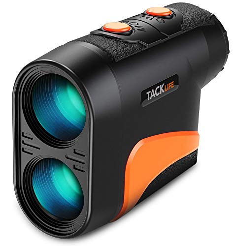 Telémetro de Golf,Tacklife-MLR04,Telémetro Profesional 600m,Telemetro Prismático Medidor Monocular, Multifunciones con Bloqueo de Bandera, 6X Aumento, Medición de diatancia y Velocidad,para Golf,Caza