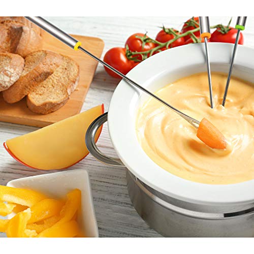 Tenedores de Fondue de Acero Inoxidable con Mango Resistente a Calor para Fondue de Queso Chocolate Malvaviscos Carne Asado, 9,5 Pulgadas（12 Piezas）