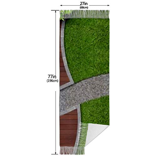 Tengyuntong Schal Wickeldecke - Bufanda clásica de cachemira unisex para invierno, diseño moderno de jardín terraza vista superior larga y cálida bufandas abrigo chal estola
