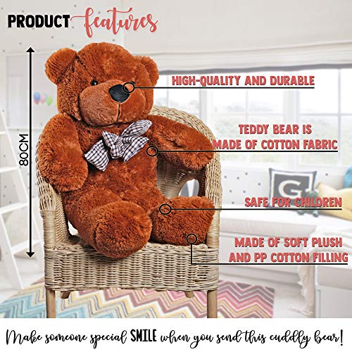 THE TWIDDLERS Oso Peluche 80cm - Gigante Teddy Bear con Sensación De Felpa Suave Regalo para Día De San Valentín –Grande Tierno Y Romántico para Pareja, Y Ocasiones Especiales