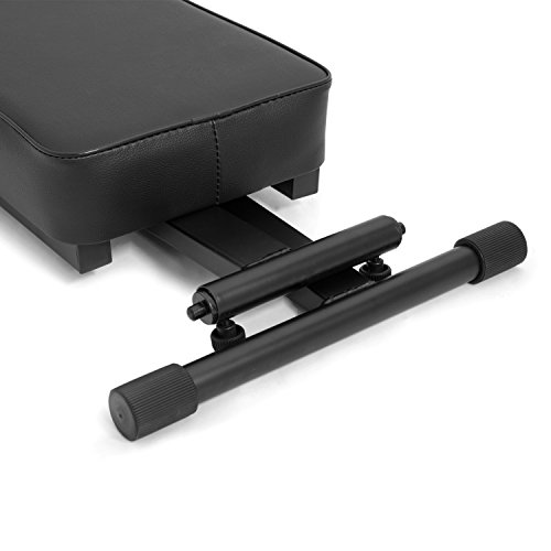Tiger PST7-BK - Banqueta para teclado y piano (altura regulable), color negro