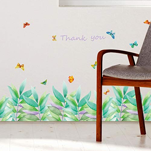 Timlatte Antecedentes Línea de la Flor de Mariposa Etiqueta de la Pared de la Esquina Sala de TV Sala Infantil del Papel Pintado PVC extraíbles Adhesivos de Tatuaje
