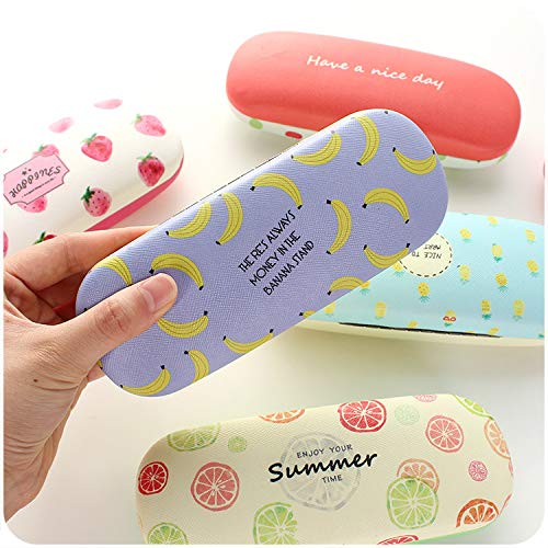 Tinkber Estuche portátil para gafas con motivos de frutas, Caja Estuche para Gafas, diseño de frutas, caja de almacenamiento