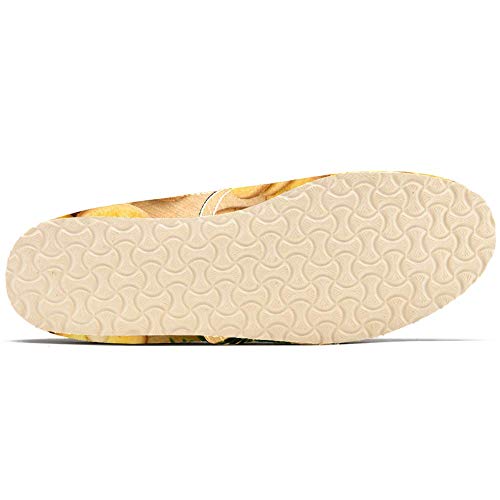 TIZORAX - Mocasín para mujer, diseño de galletas con mantequilla, informal, zapatos de barco, color Multicolor, talla 38.5 EU