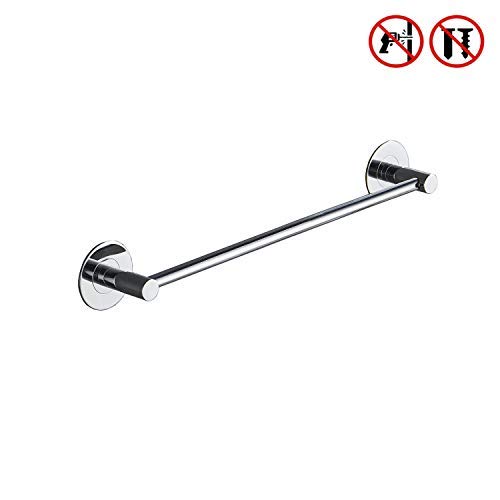 Toallero Baño Adhesivo 30 cm, Acabado Pulido, Acero Inoxidable