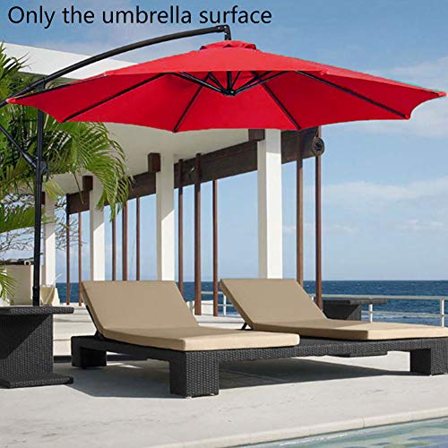 Toldo de repuesto para sombrilla de patio, cubierta superior de poliéster de 2 m, impermeable, lavable, fácil de montar, para marcos de paraguas de madera, acero y aluminio