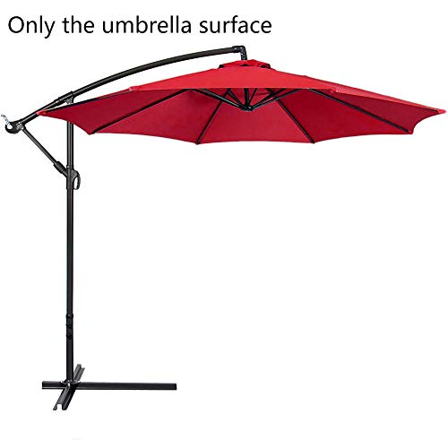 Toldo de repuesto para sombrilla de patio, cubierta superior de poliéster de 2 m, impermeable, lavable, fácil de montar, para marcos de paraguas de madera, acero y aluminio