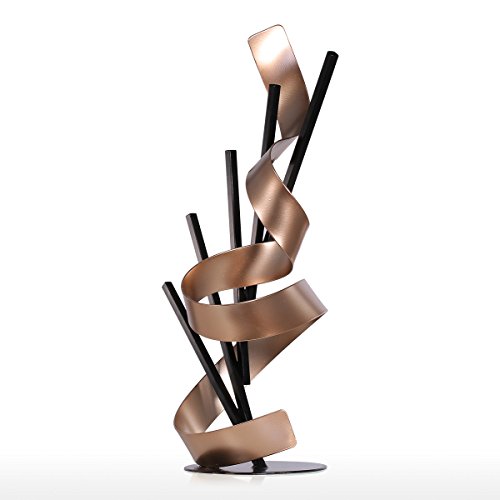 Tooarts Línea y Cinta Escultura Abstracta para Oficina Casa