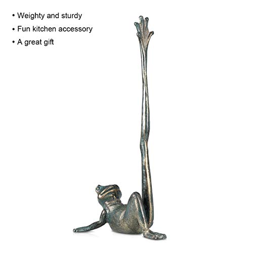 Tooarts Toallero de baño de rana de metal con baño,cocina y regalos decorativos independientes