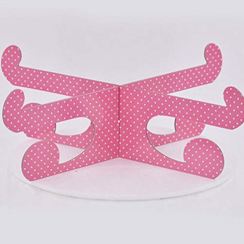 TOYANDONA Soporte para Cupcakes De Un Nivel Estante para Pasteles Desechable Suministros para Fiestas Bandeja De Aperitivos 2 Piezas (Rosa + Azul)