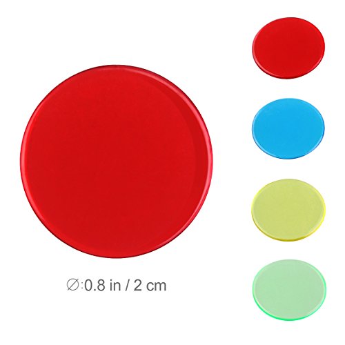 Toyvian 400pcs 4 Colores 3/4 Pulgada Pro Count Bingo Chips Marcadores para Tarjetas de Juego de Bingo