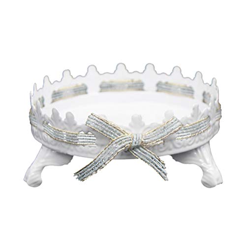 Toyvian Soporte de Tartas Frutas de Metal Vinatge para Bodas Cumpleaños (Blanco)