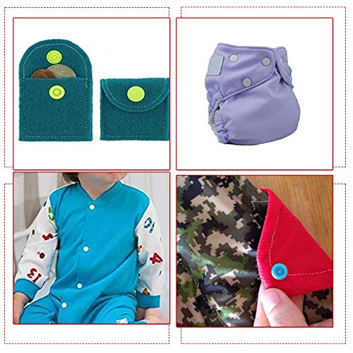 Trimming Shop KAM Alicates a presión T3 de plástico, Kit de iniciación de broches sin Costura, Herramientas de Mano, Baberos, 150 Unidades (15 Colores Surtidos), Multicolor, T5 (Size 20)